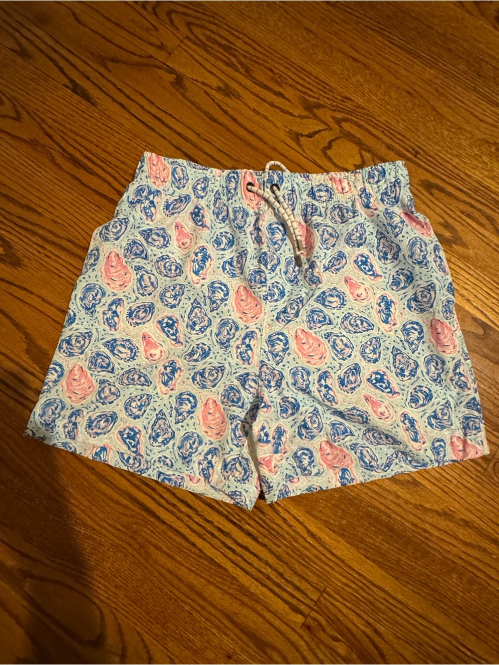 Simply Southern Blue Pink White Patterned Swim Shorts